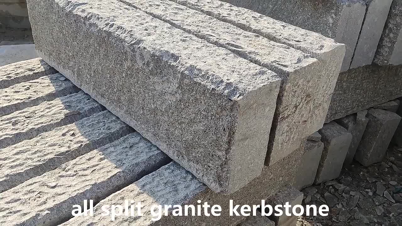 Natural Cheap All Split Grey Granite Curbstone For Sale