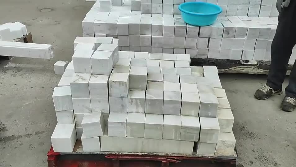 White Marble Sawn Cheaper Cobble Stone