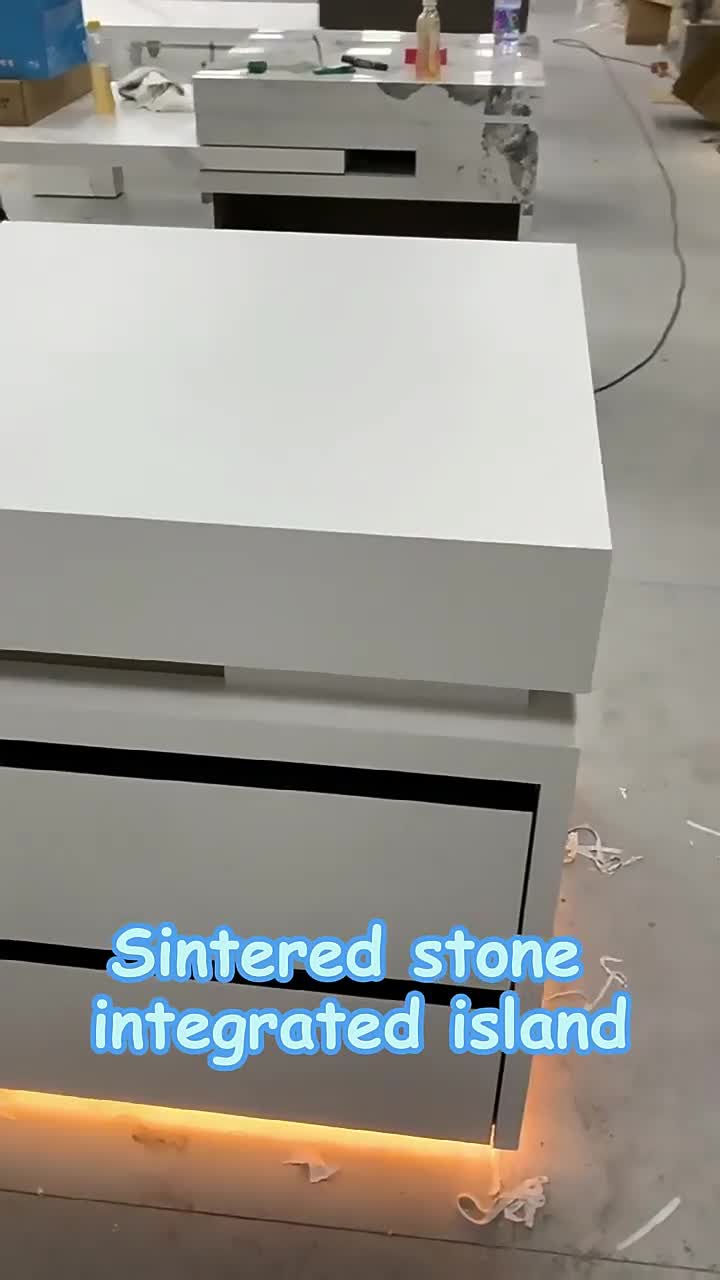Integrated Sintered Stone Kitchen Island Tops