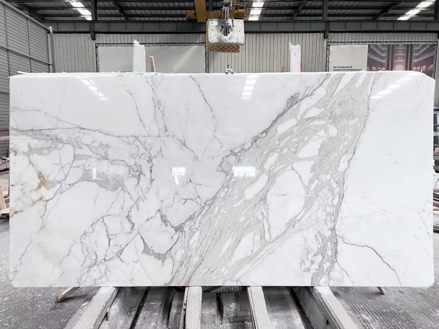 Statuario White Marble Slab Floor Tile