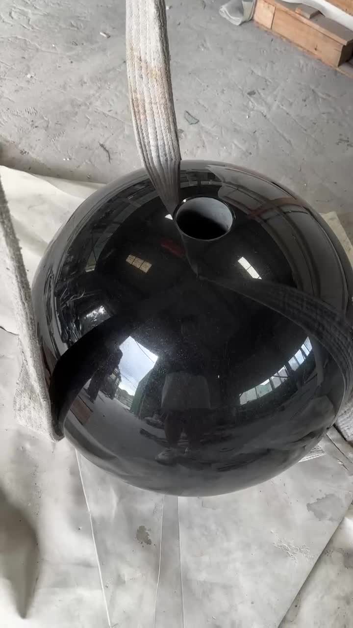 Black Granite Sphere Fountain