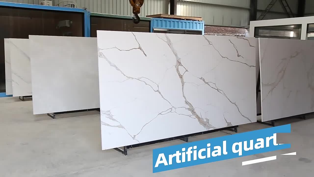 5001 Calacatta Ethereal Quartz Kitchen Countertop