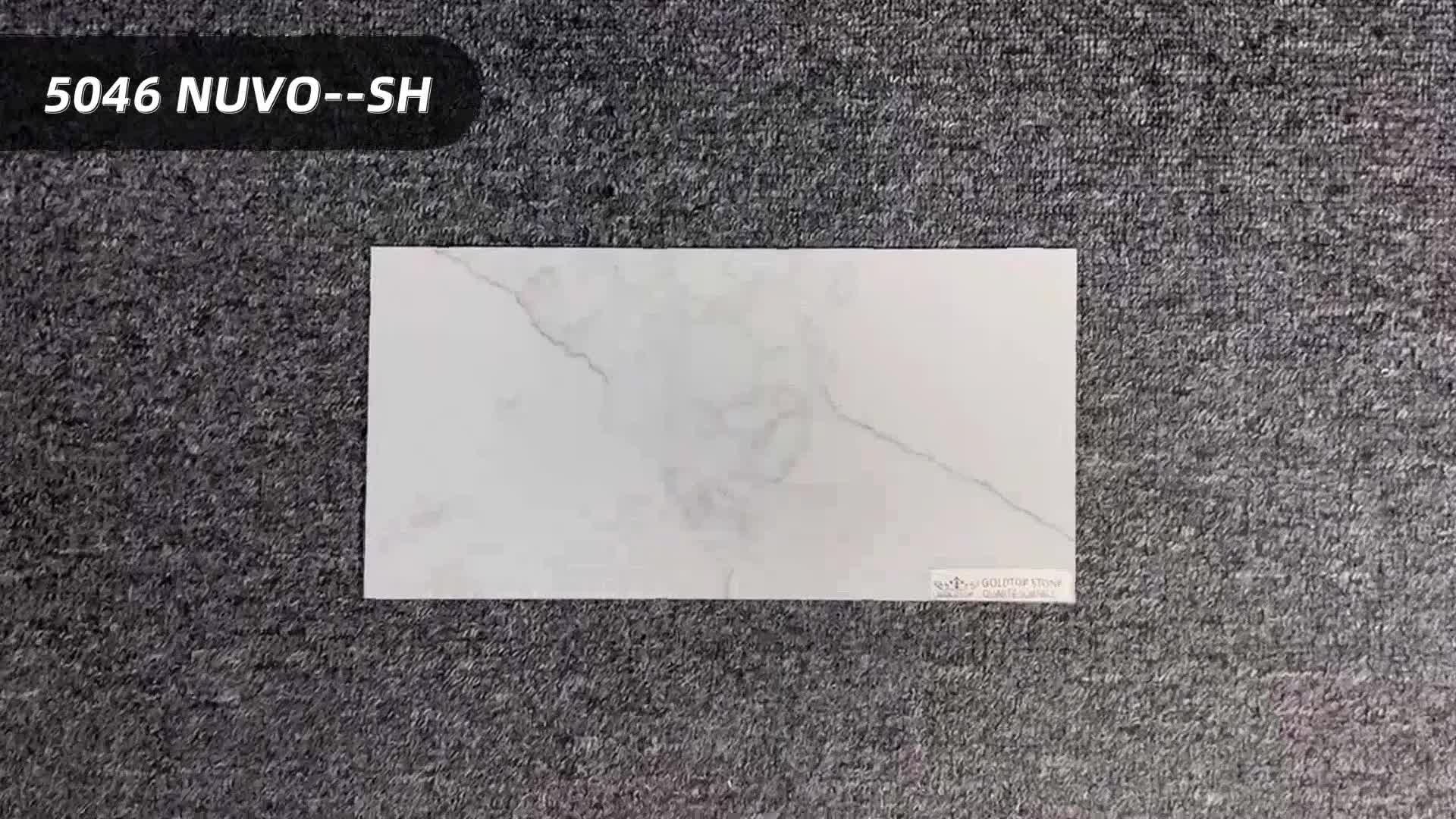 GOLDTOP 5046 Nuvo Quartz Prefab Kitchen Countertop