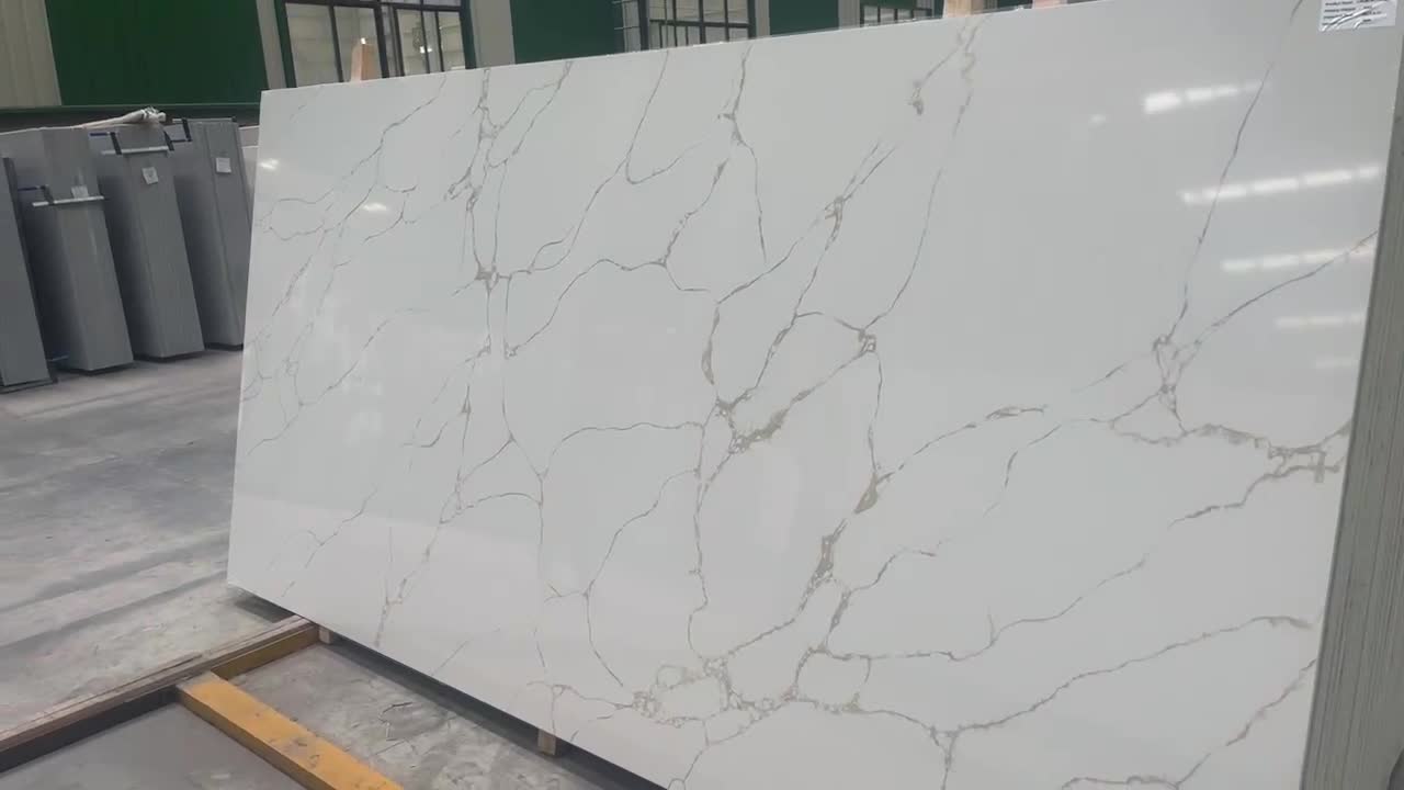 Calacatta White Quartz Artificial Stone Countertop
