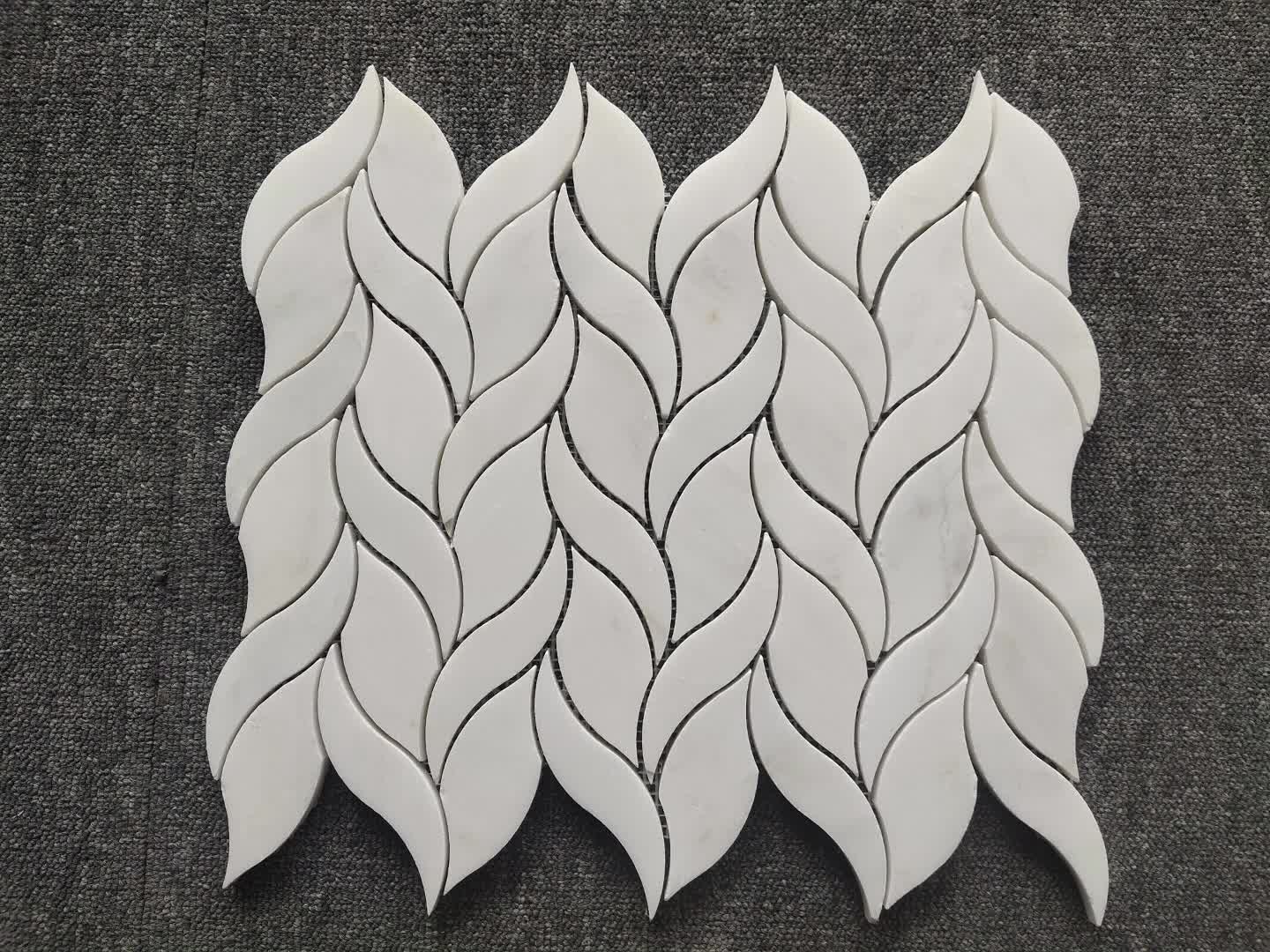 Carrara Marble Backsplash Mosaic Tiles Polished