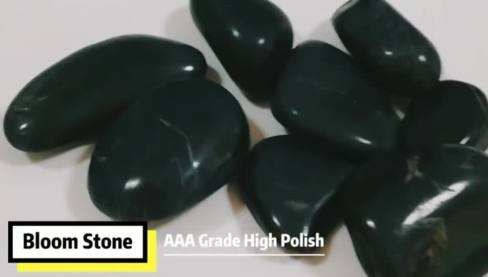 24 Hrs High Polished Refined Black Pebbles (Well Selected)