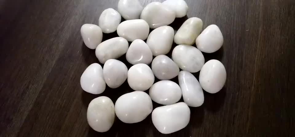 24 Hrs High Polished White Pebbles