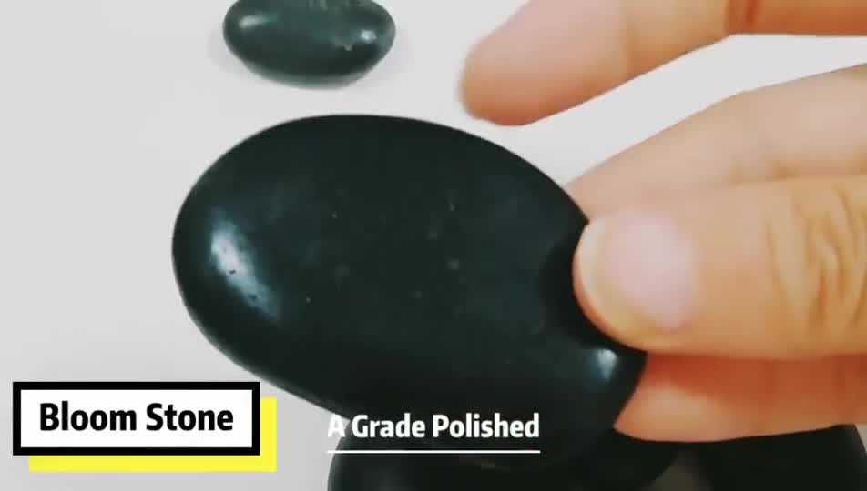 A Grade Polished Black Pebble Stones