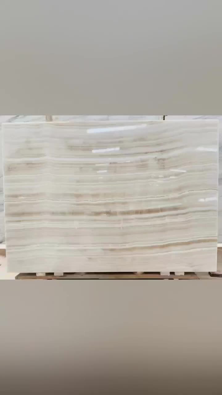Pakistan White Wooden Onyx Slabs  Wall Tiles