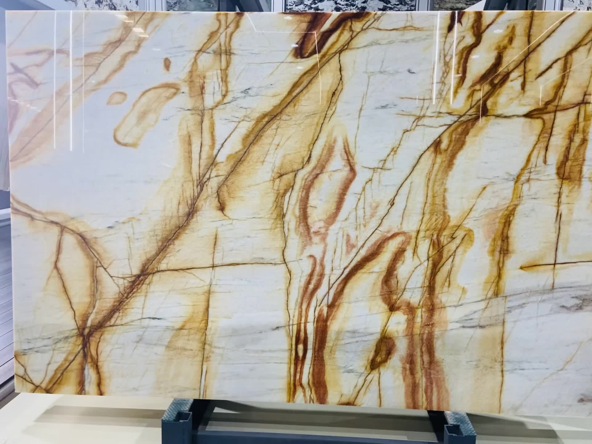 Golden Fantasy Quartzite  Slabs For Wall Decor