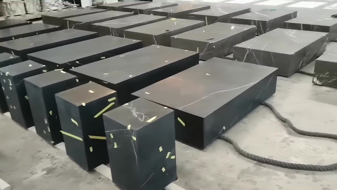 Nero Marquina Marble Matte Surface Coffee Table