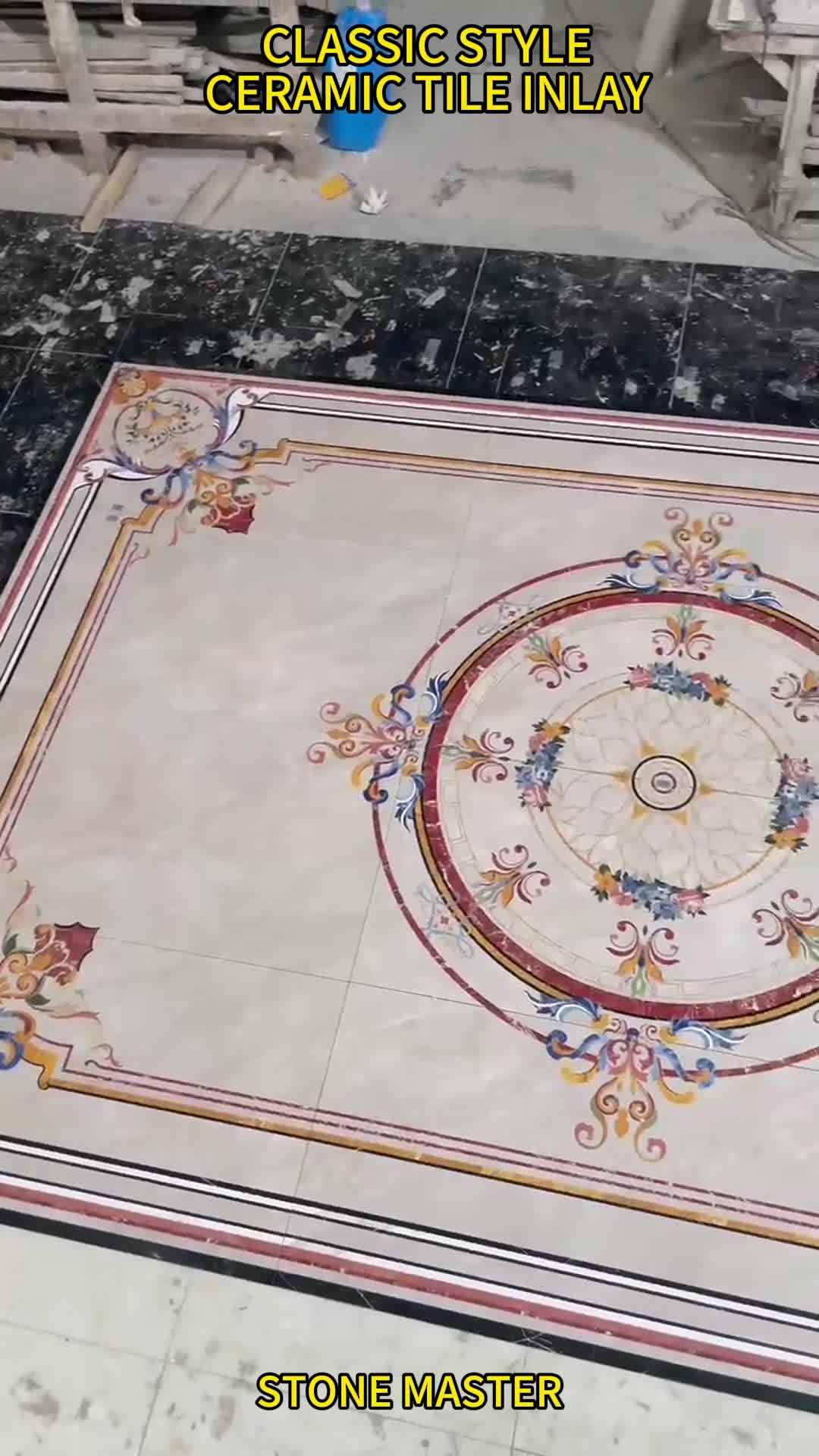 Marble Inlay Medall Waterjet Medallions