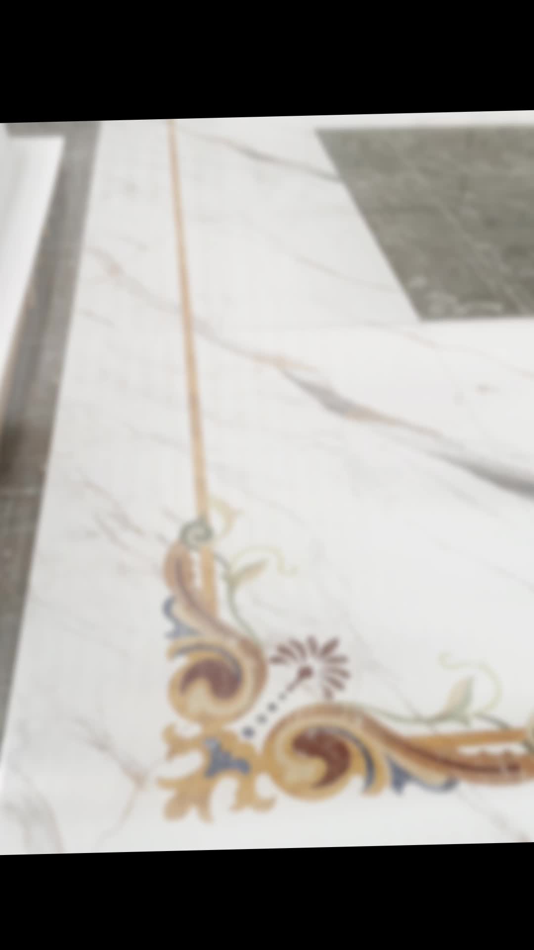Marble Inlay Stone Medallion Flower Carpet Flooring