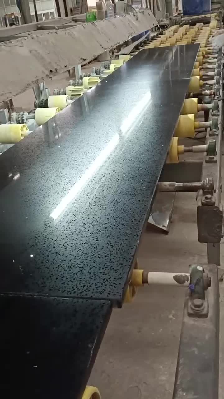 Artificial Stone Calacatta Marble Series Black Quartz Slabs