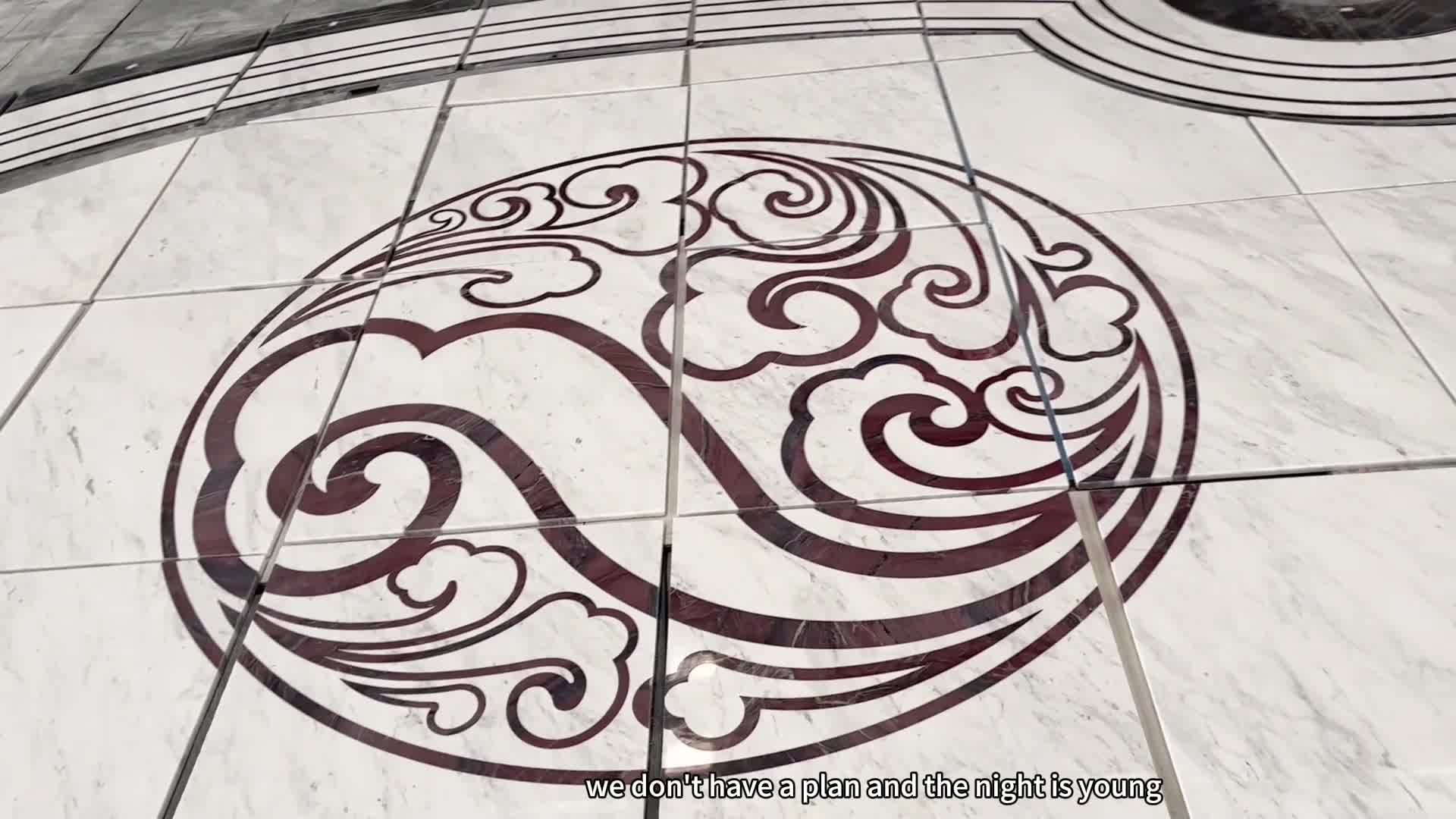 Abstract Pattern Of Auspicious Clouds Waterjet Medallions