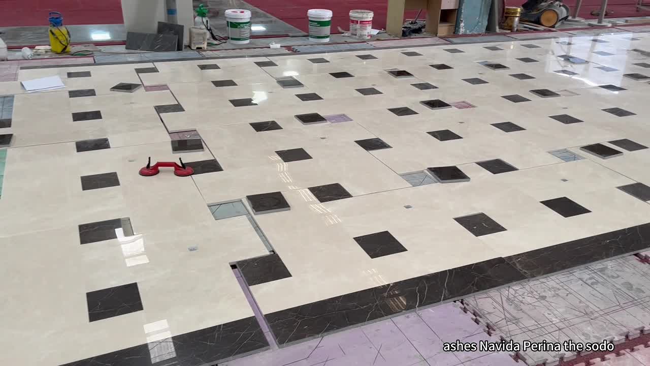 Aran White Extra Marble Regular Grid Water Jet Medallions