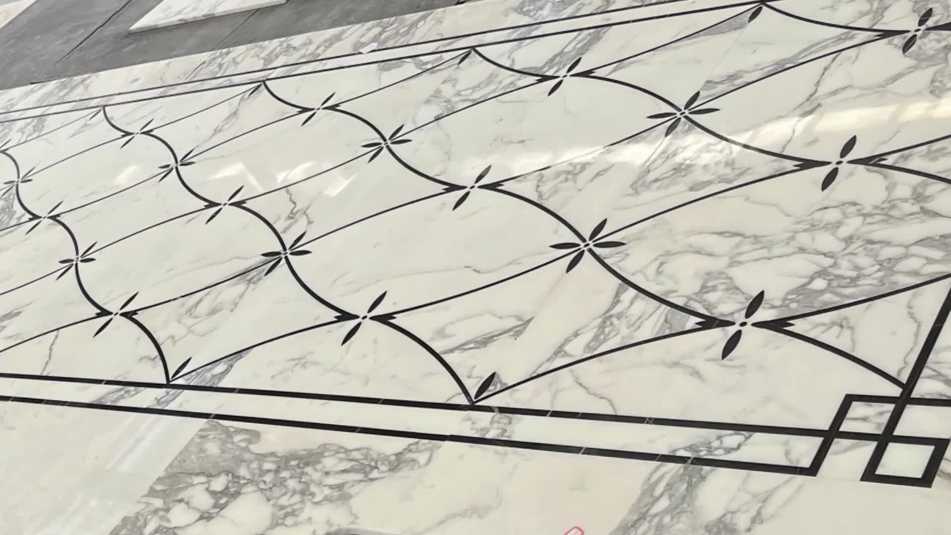 Calacatta Carrara Marble For Waterjet Marble Pattern
