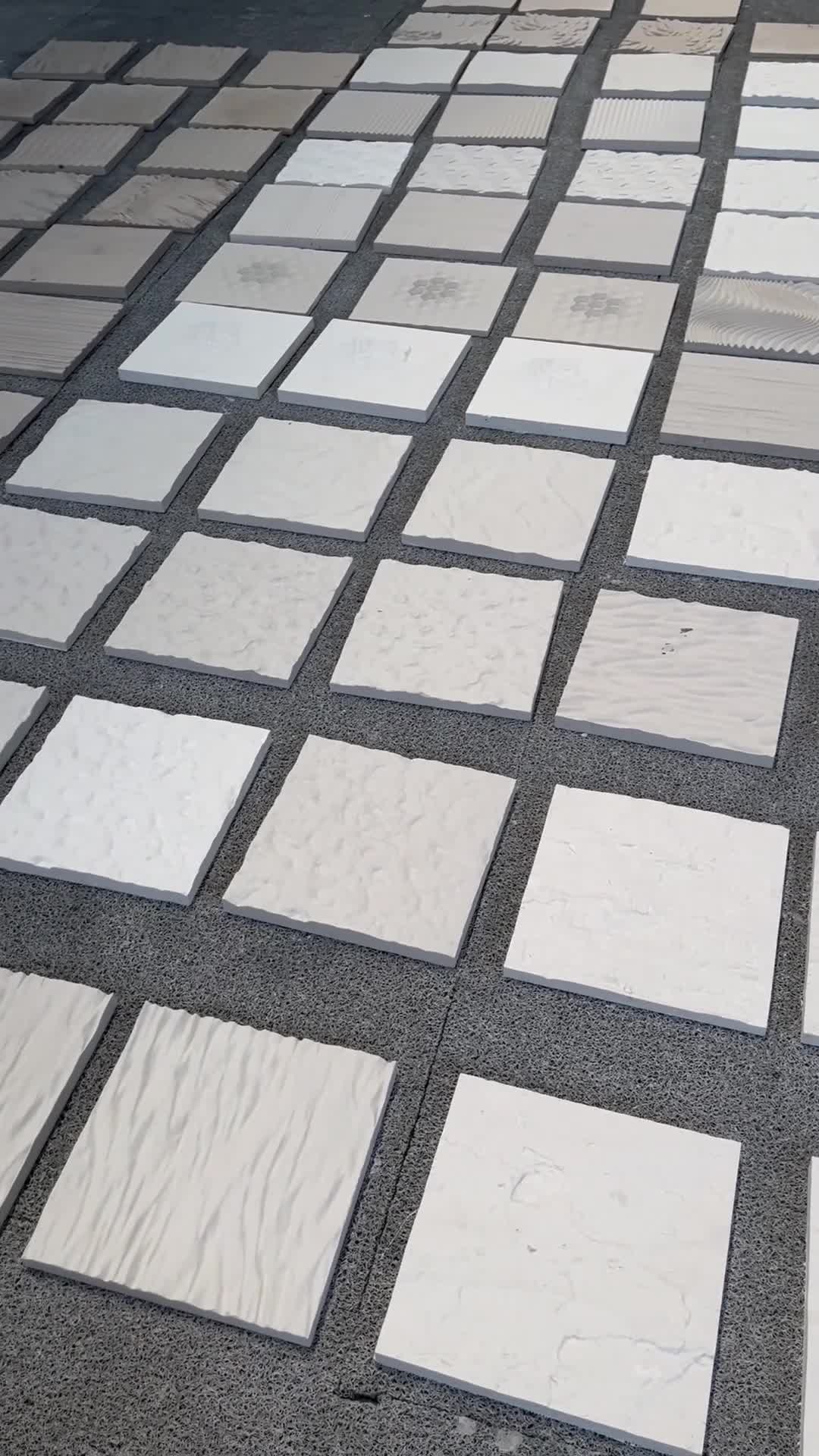 CNC Wave Design Limestone Home Decor Panels
