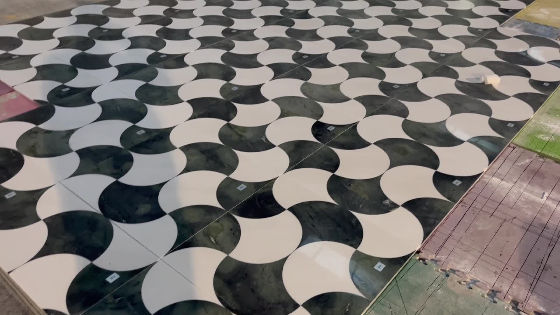 Ginkgo Leaf Shape Design Waterjet Floor  Pattern