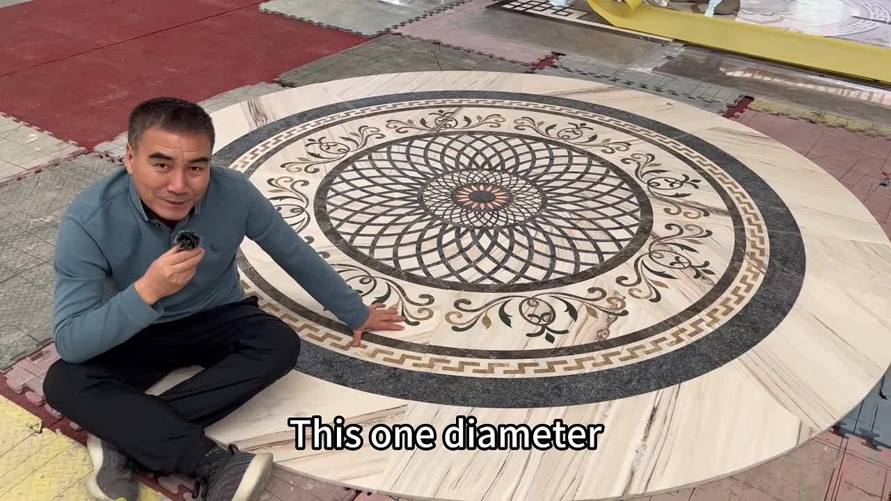 Luxury Complex Classic Waterjet Medallions Pattern Design