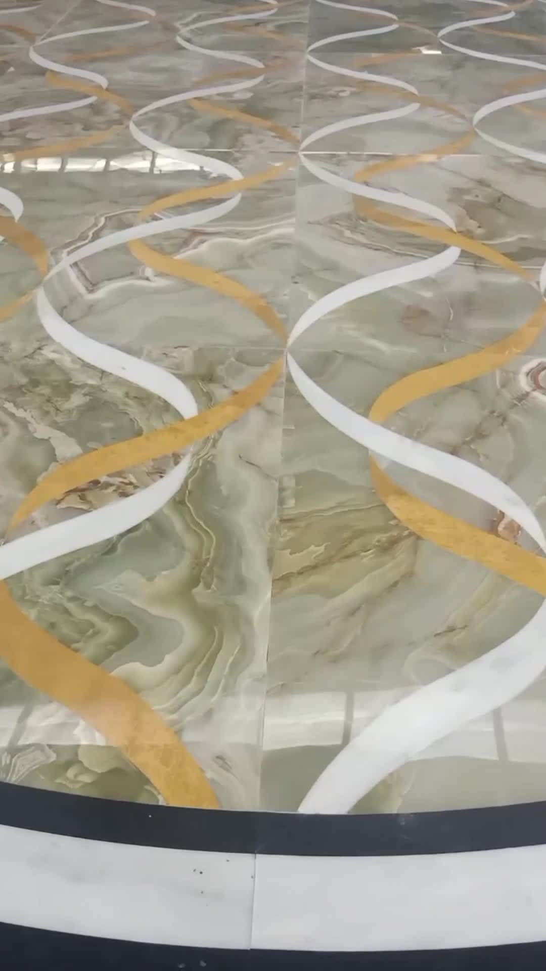 Onyx Colored Ribbon Design Water Jet Pattern