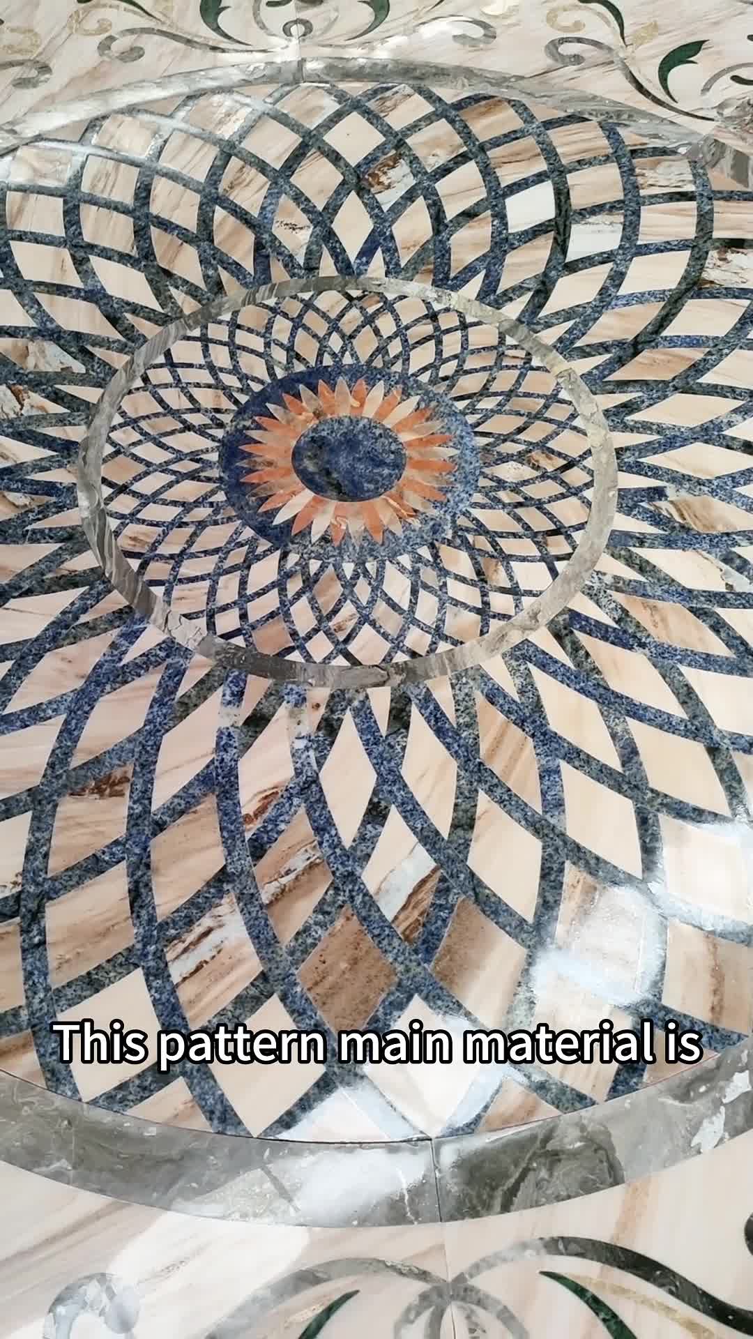 Round Complex Luxury Waterjet Floor Medallions