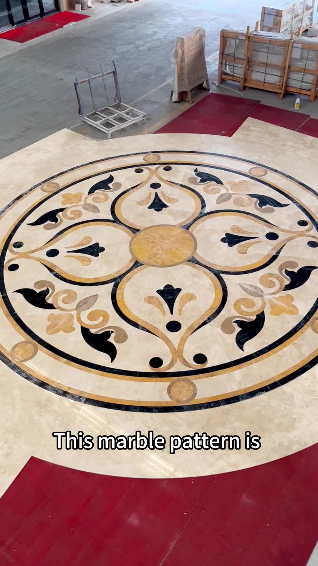 Round Water Jet Inlay Medallion For Hotel Hall Floor