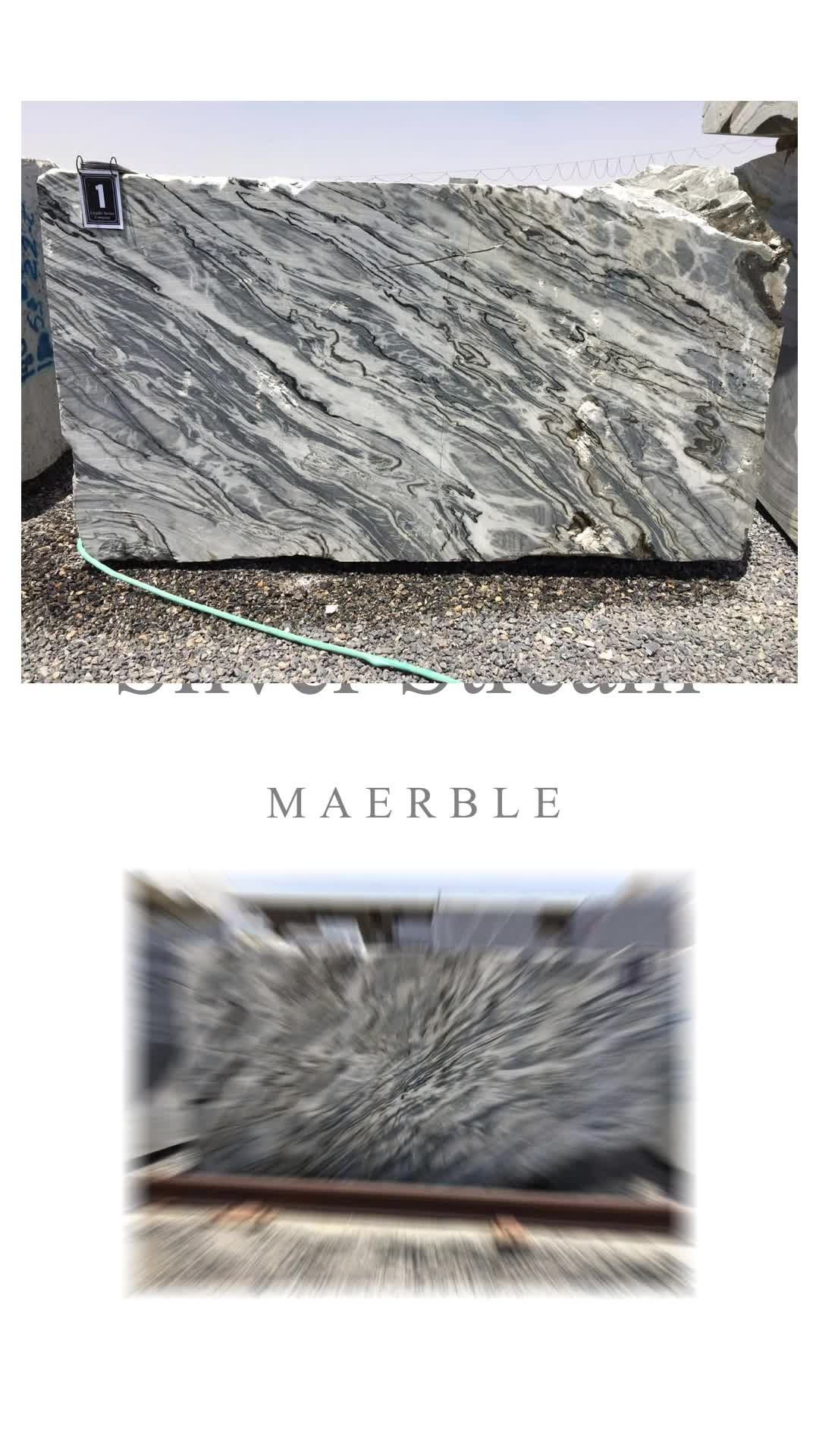 Silver Stream Zebra Marble Blocks