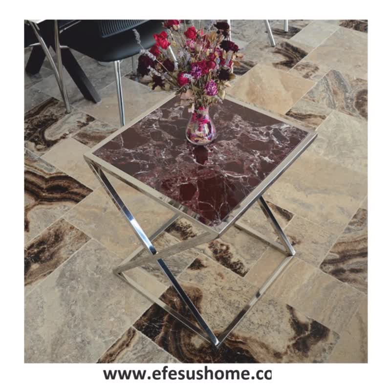 Red Rosso Levanto Marble  Coffee Table