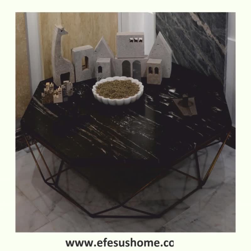 Silver Dragon Marble Coffee Table