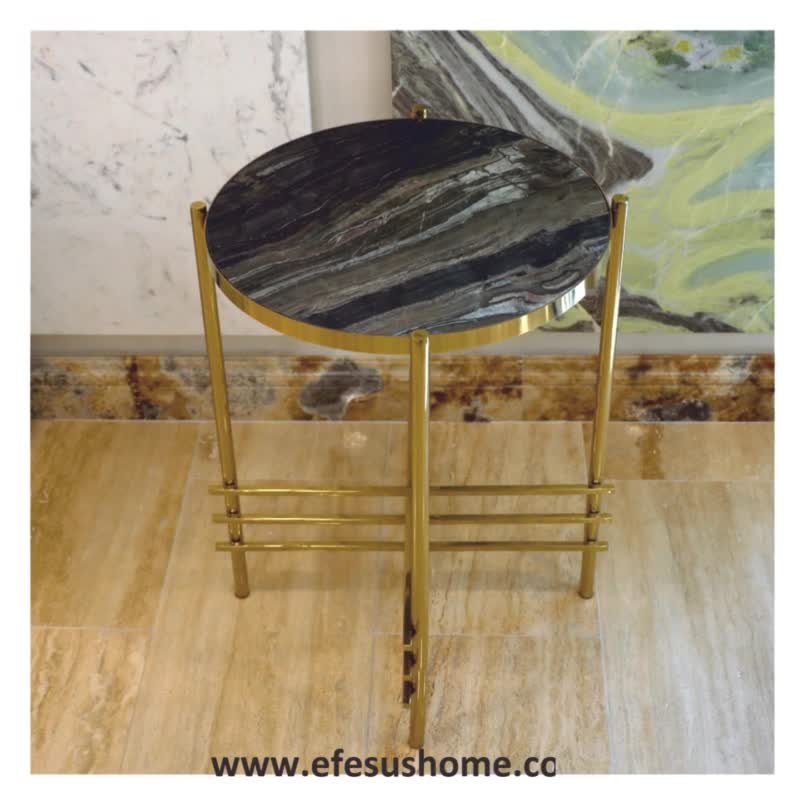 Zebra Black Marble  Coffee Table