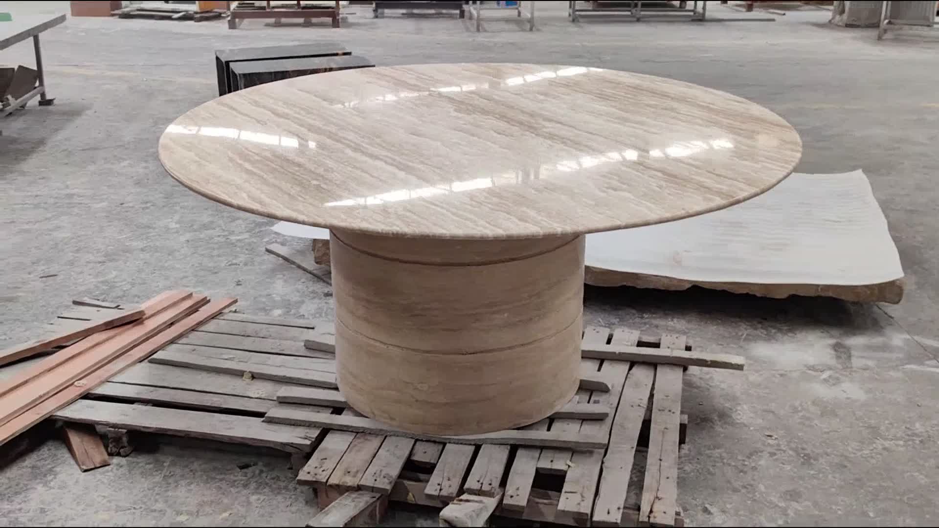 GOLDTOP Luxury Shop Beige Turkey Roman Travertine Table Top