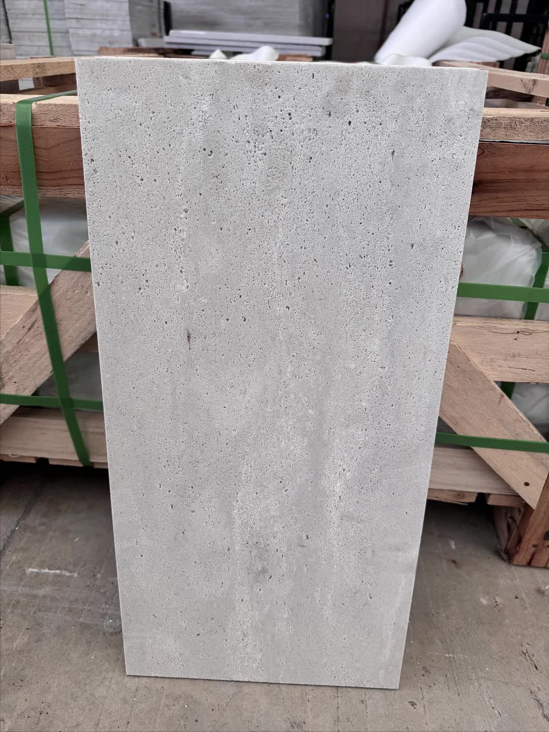 Chinese Greyish Cream Travertine Tiles