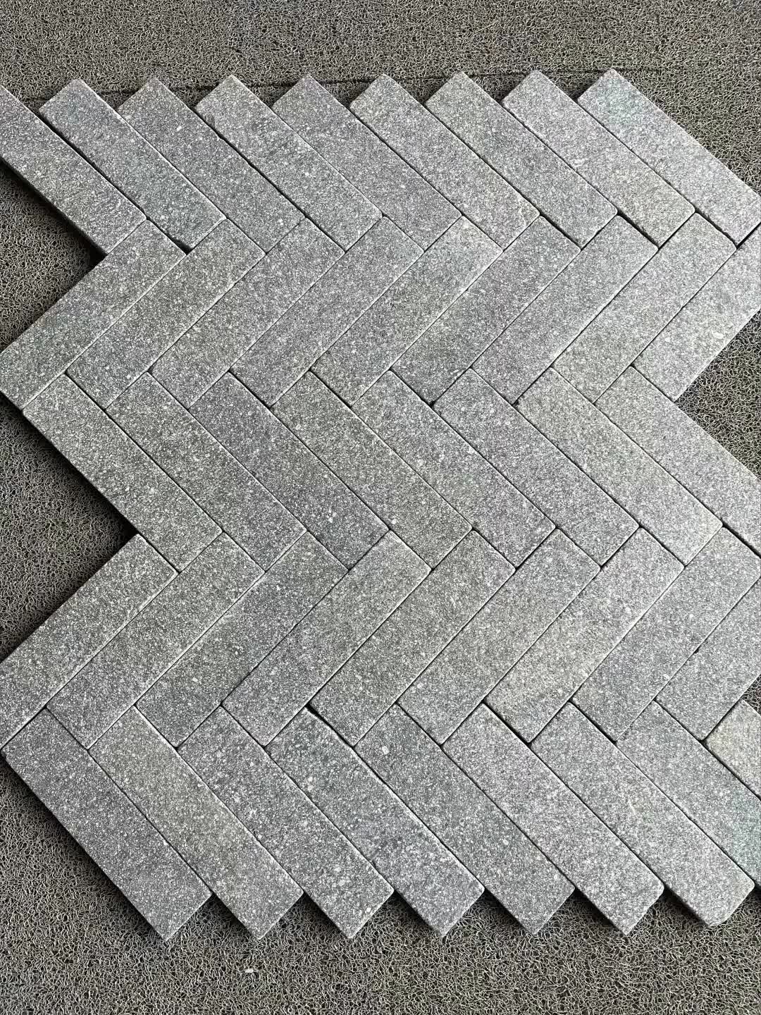 Green Grey Porphyry Paving Stone Pattern