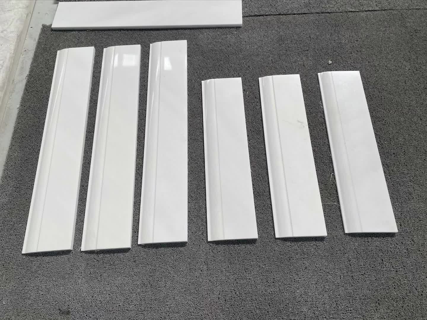 Thassos White Marble 4X12 Honed Baseboard