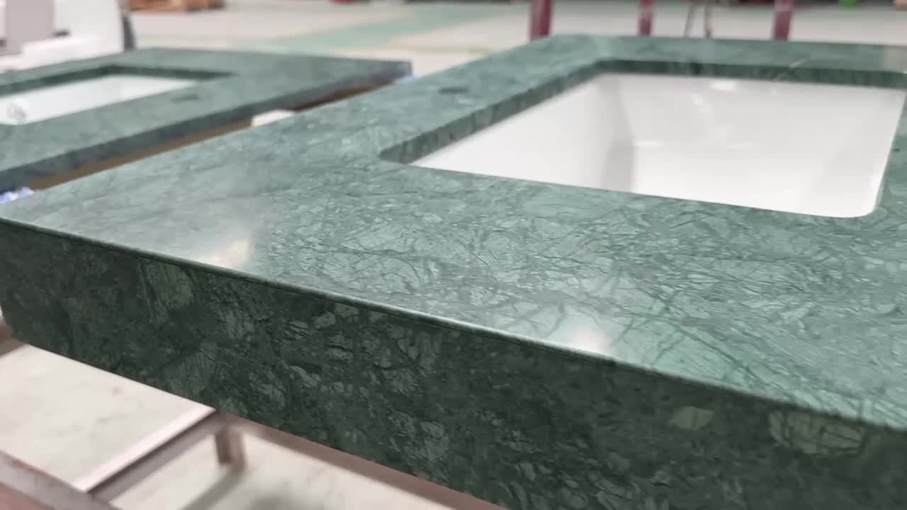 Verde Guatemala Marble  Hotel Bath Tops