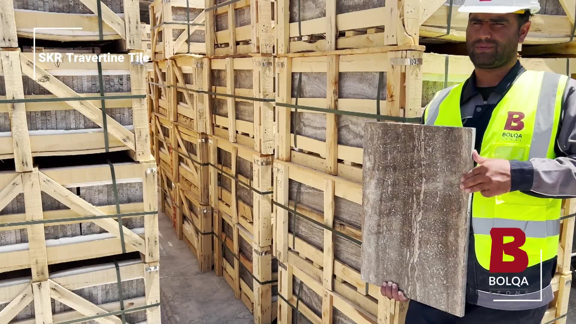 Iran Brown Travertine Tiles -- SKR