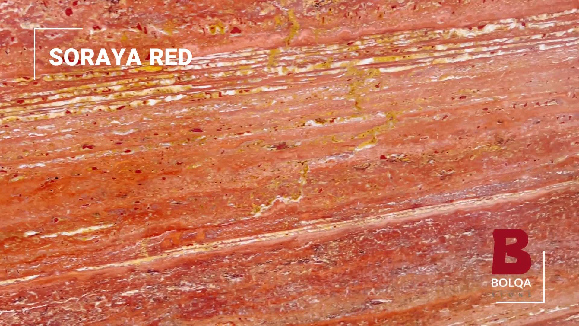 Iran Red Travertine Slabs - Red Soraya Travertine