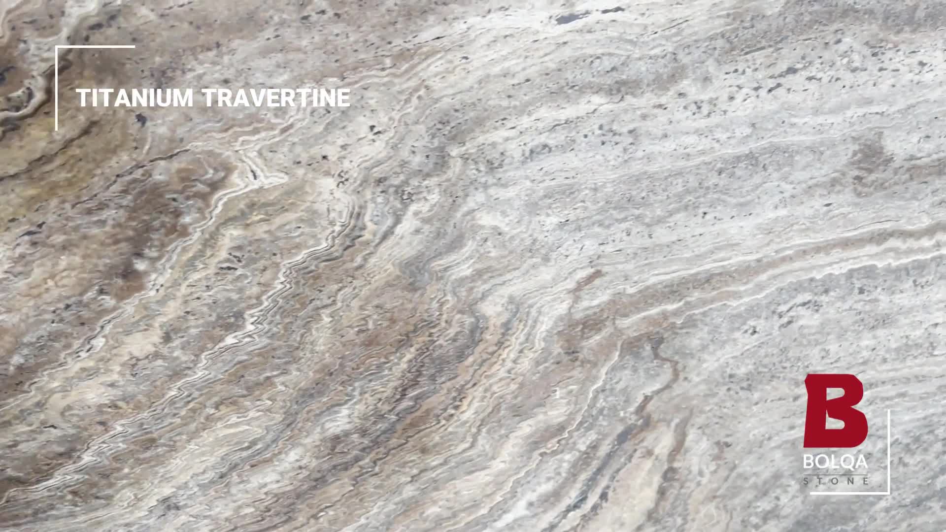 Iran Silver Travertine Slabs - Titanium Silver Travertine