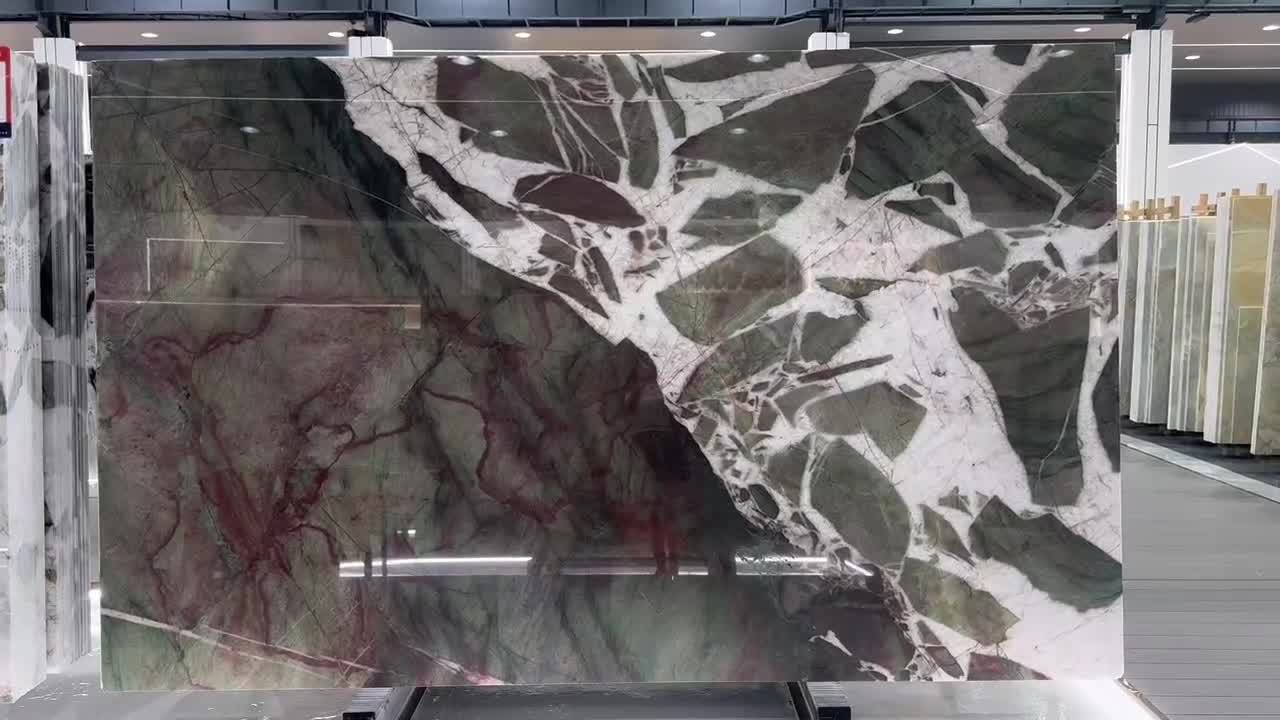 Brazil Glacier Green Jade Slabs Back Lighthing Though Stone