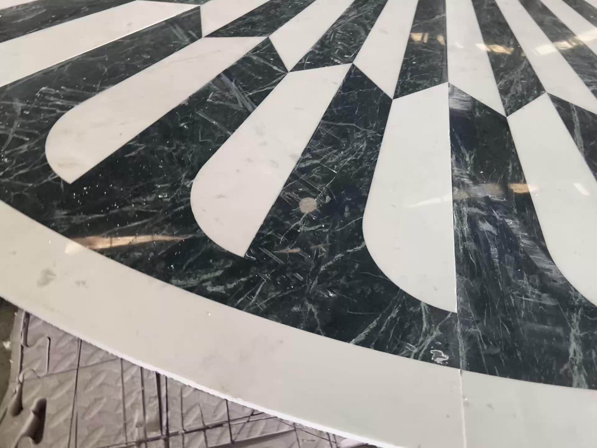 Big Round Shape Marble Medallions For Restaurant Flooring