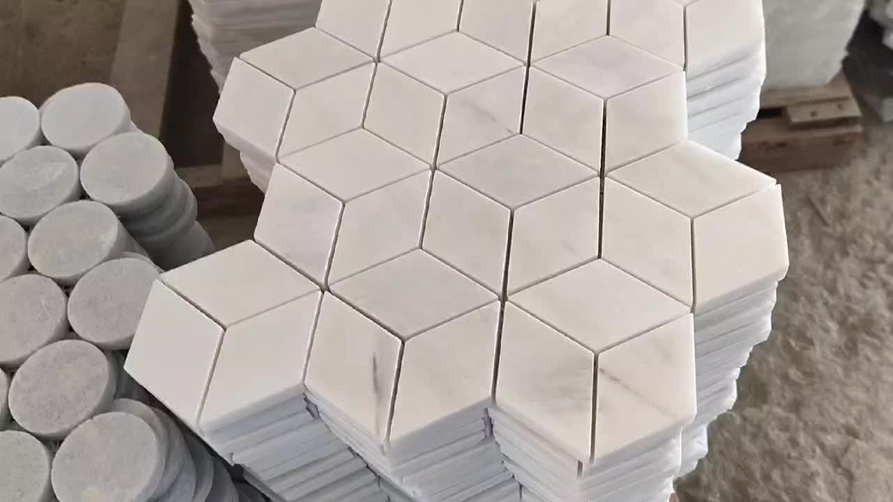 Carrara White Marble Mosaic Tiles For Wall And Floor