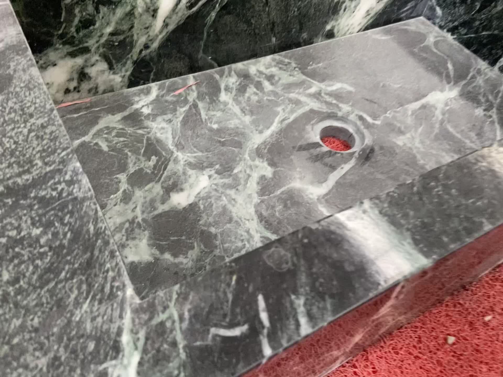 Verde Alpi Marble Integrated With Sink For Vanity Bath Top