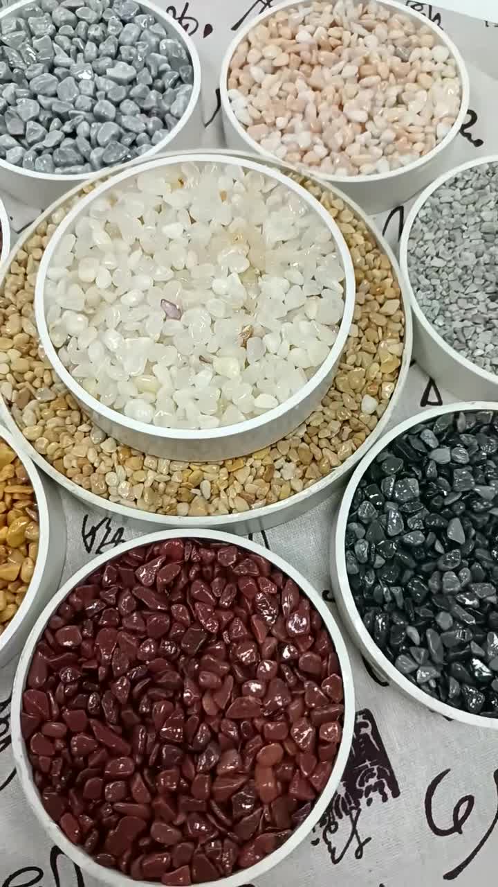 Tumbled Semi White Jade Onyx Crushed Stone,Beige Gravel