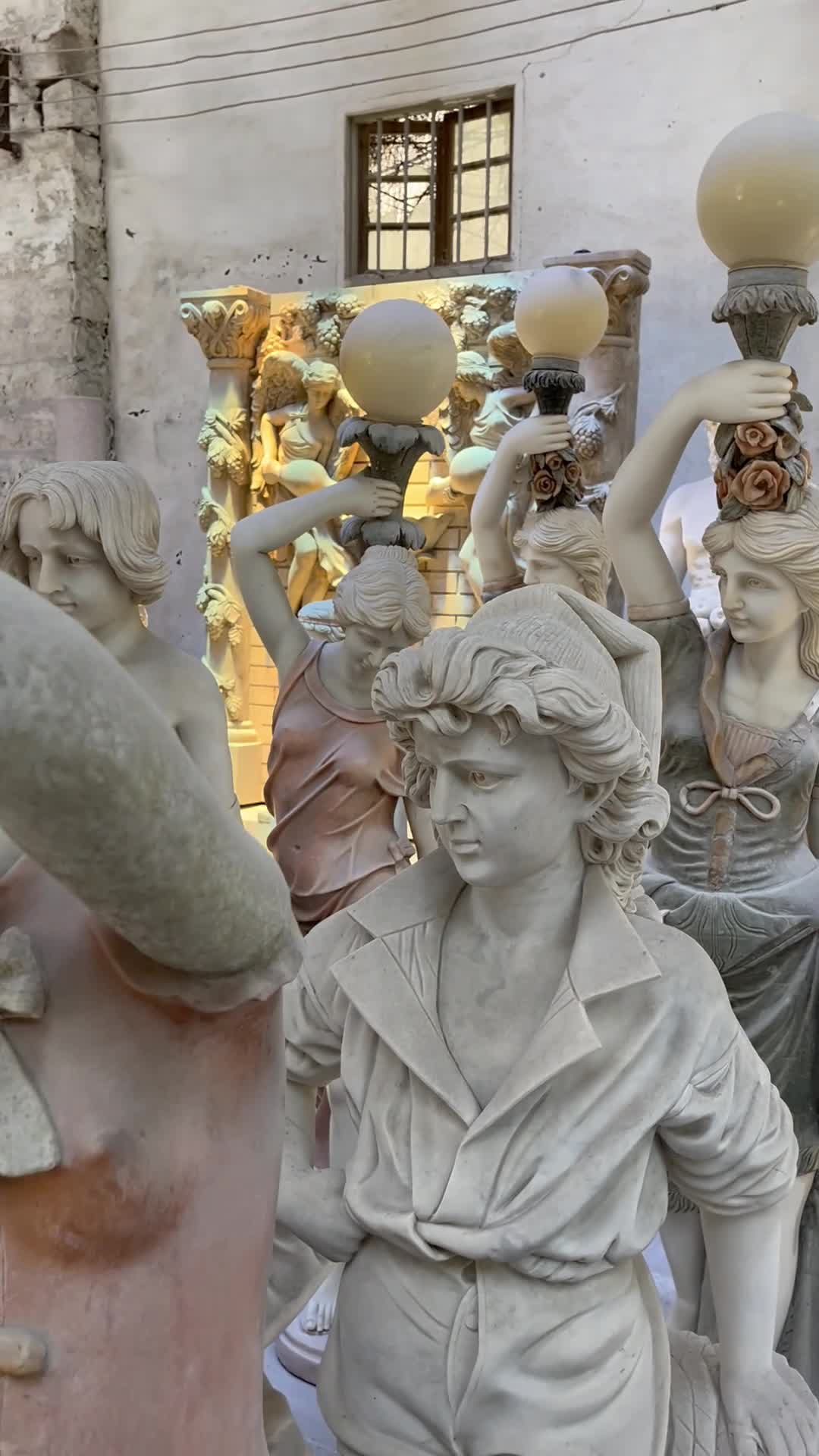 Customizable Natural Stone Angel Sculpture