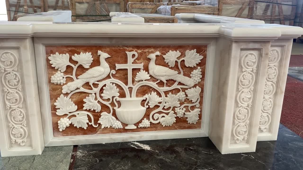 Customized Carvings For Russian Churches Fireplace