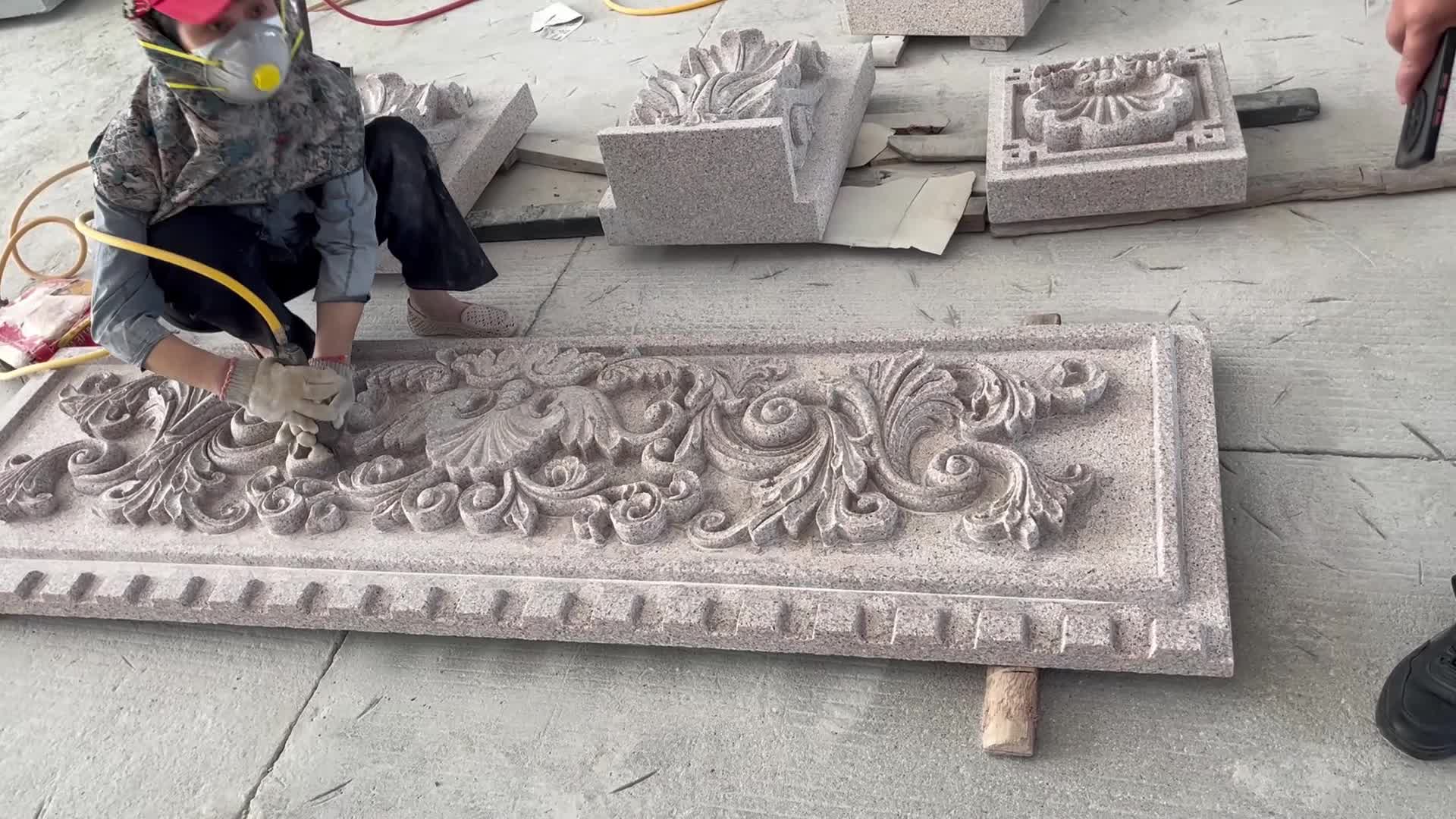 Shell Flower Classic Design Carving Outside Wall Relief