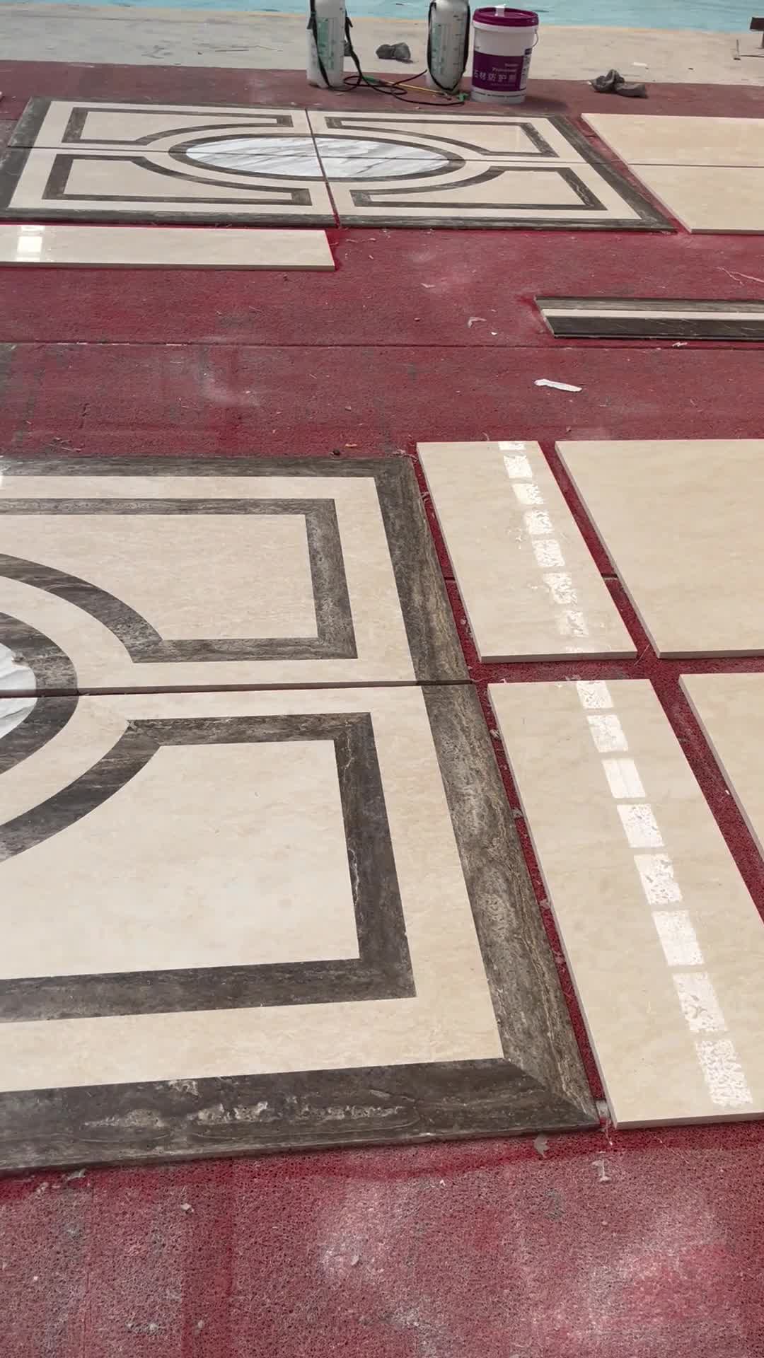 Simple Ground Waterjet Medallions Decoration Pattern Design
