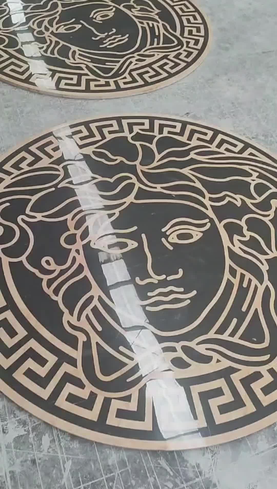 Versacce Pattern Water Jet Marble Medallion Logo