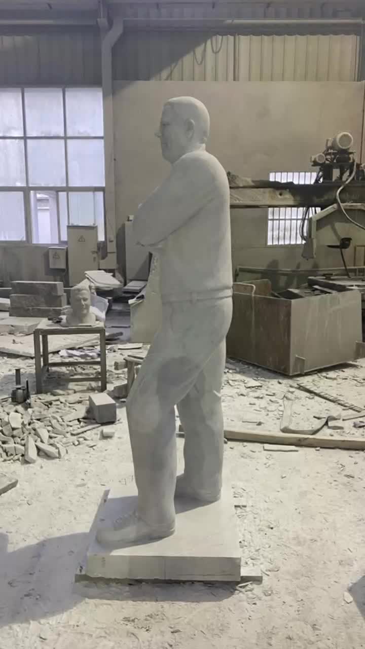 Bianco Carrara White Marble Real Boxer Human Stone Sculpture